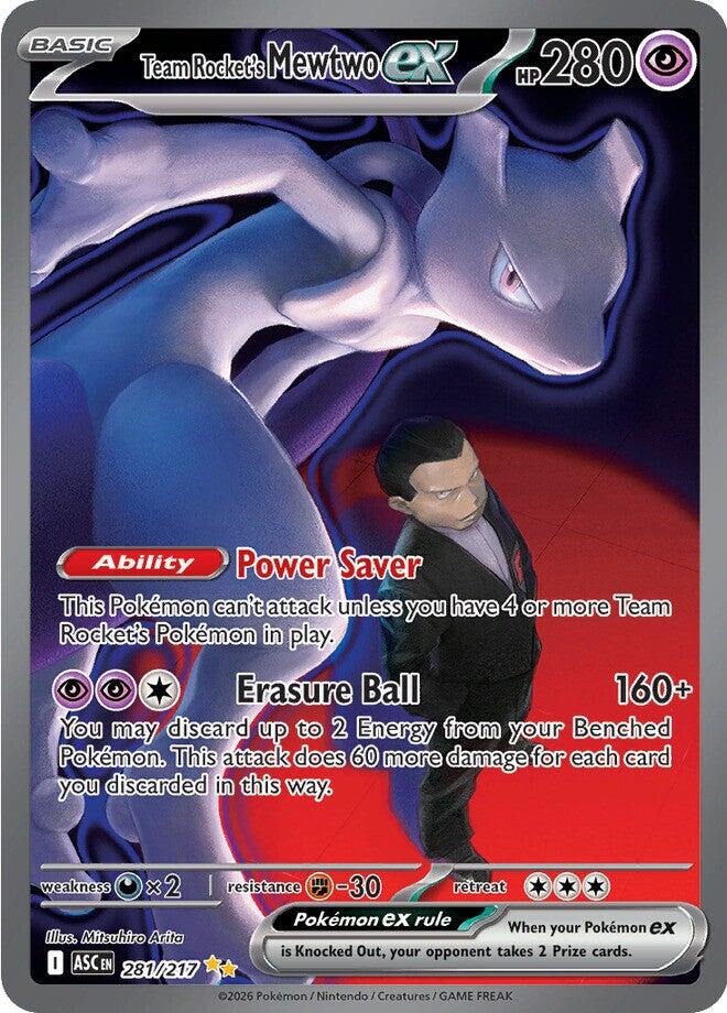 Team Rocket's Mewtwo ex (281/217) [Mega Evolution: Ascended Heroes] | Shuffle n Cut Hobbies & Games