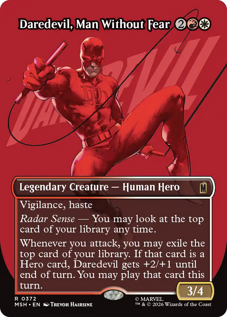 Daredevil, Man Without Fear (Borderless) (0372) [Marvel Super Heroes] | Shuffle n Cut Hobbies & Games