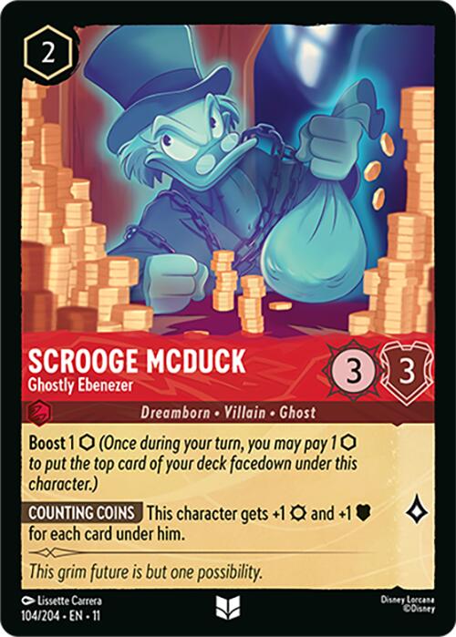 Scrooge McDuck - Ghostly Ebenezer (104/204) [Winterspell] | Shuffle n Cut Hobbies & Games