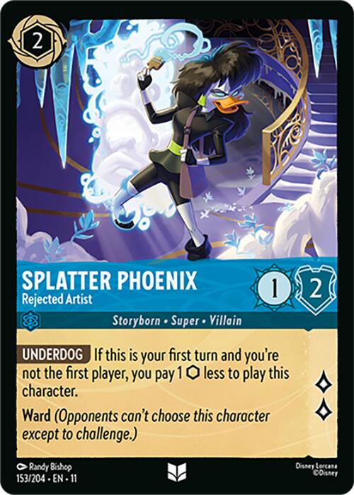 Splatter Phoenix - Rejected Artist (153/204) [Winterspell] | Shuffle n Cut Hobbies & Games