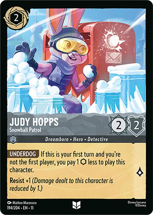 Judy Hopps - Snowball Patrol (194/204) [Winterspell] | Shuffle n Cut Hobbies & Games