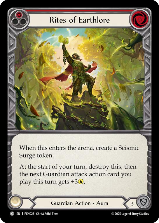Rites Of Earthlore (Red) (Regular) [PEN026] (Compendium of Rathe) | Shuffle n Cut Hobbies & Games