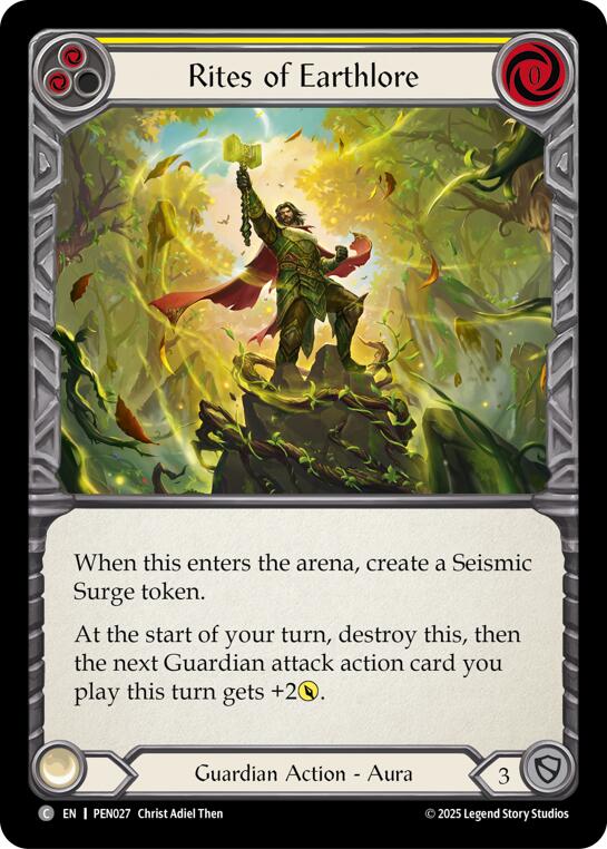 Rites Of Earthlore (Yellow) (Regular) [PEN027] (Compendium of Rathe) | Shuffle n Cut Hobbies & Games