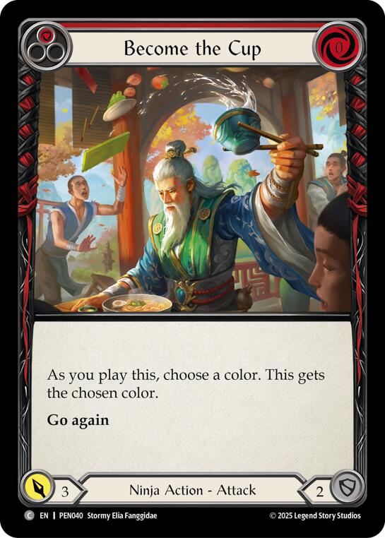Become The Cup (Red) (Rainbow Foil) [PEN040] (Compendium of Rathe)  Rainbow Foil | Shuffle n Cut Hobbies & Games