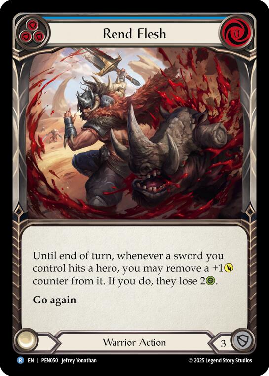 Rend Flesh (Blue) (Regular) [PEN050] (Compendium of Rathe) | Shuffle n Cut Hobbies & Games