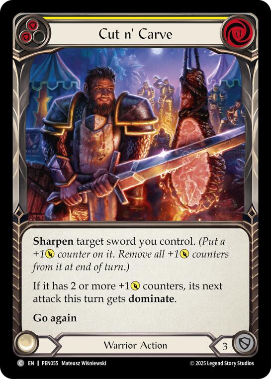 Cut N Carve (Yellow) (Regular) [PEN055] (Compendium of Rathe) | Shuffle n Cut Hobbies & Games