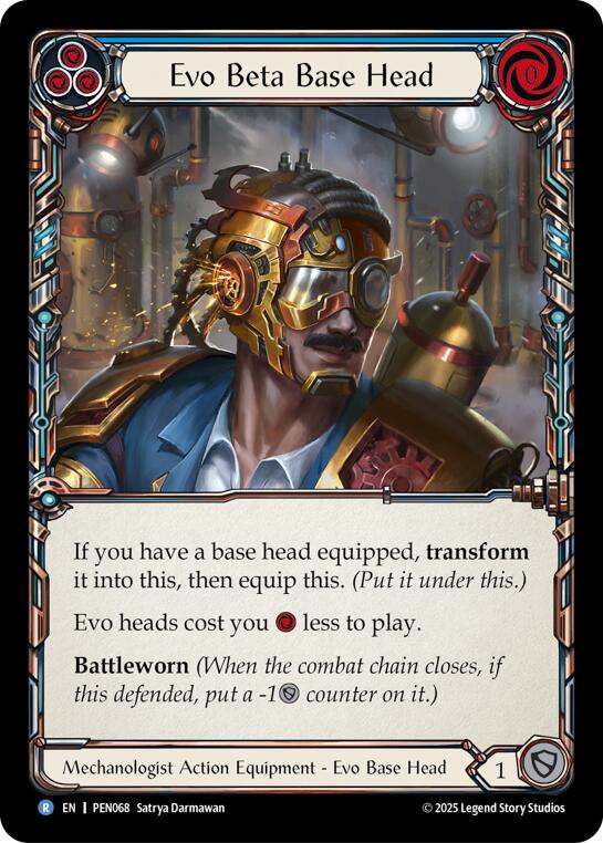 Evo Beta Base Head (Blue) (Regular) [PEN068] (Compendium of Rathe) | Shuffle n Cut Hobbies & Games