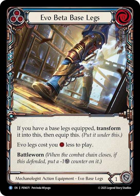 Evo Beta Base Legs (Blue) (Cold Foil) [PEN071] (Compendium of Rathe)  Cold Foil | Shuffle n Cut Hobbies & Games