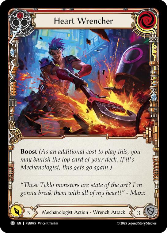 Heart Wrencher (Red) (Rainbow Foil) [PEN075] (Compendium of Rathe)  Rainbow Foil | Shuffle n Cut Hobbies & Games