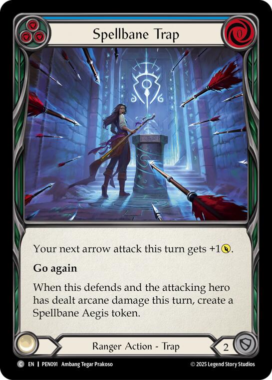 Spellbane Trap (Blue) (Rainbow Foil) [PEN091] (Compendium of Rathe)  Rainbow Foil | Shuffle n Cut Hobbies & Games