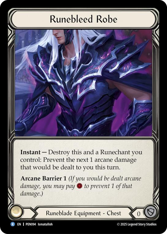 Runebleed Robe [PEN094] (Compendium of Rathe)  Cold Foil | Shuffle n Cut Hobbies & Games