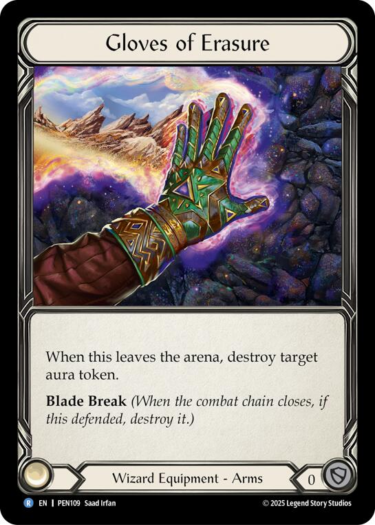 Gloves Of Erasure [PEN109] (Compendium of Rathe)  Cold Foil | Shuffle n Cut Hobbies & Games