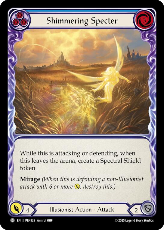 Shimmering Specter (Blue) (Rainbow Foil) [PEN135] (Compendium of Rathe)  Rainbow Foil | Shuffle n Cut Hobbies & Games