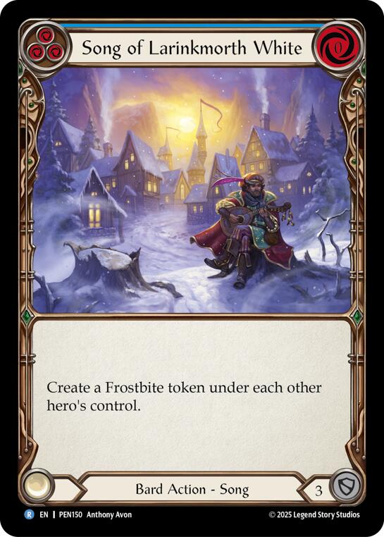 Song Of Larinkmorth White (Blue) (Rainbow Foil) [PEN150] (Compendium of Rathe)  Rainbow Foil | Shuffle n Cut Hobbies & Games