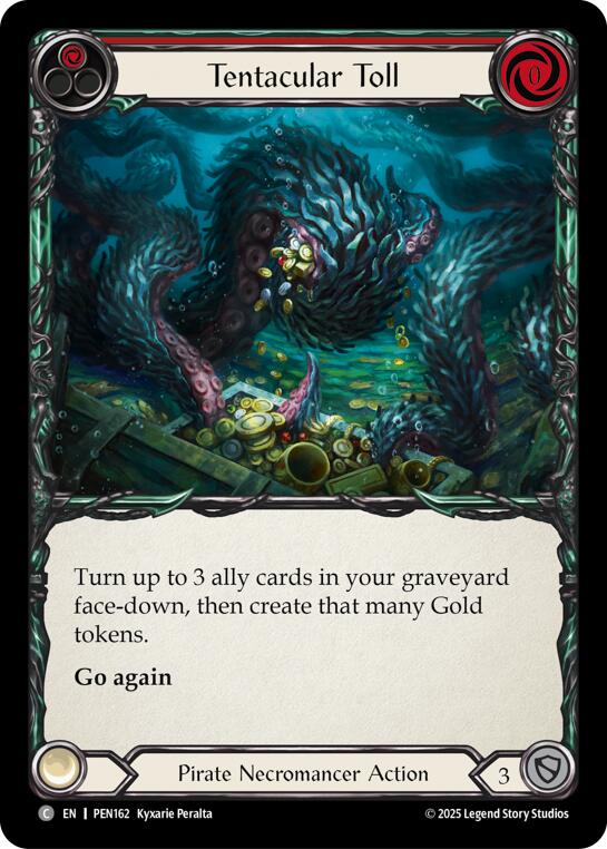 Tentacular Toll (Red) (Rainbow Foil) [PEN162] (Compendium of Rathe)  Rainbow Foil | Shuffle n Cut Hobbies & Games