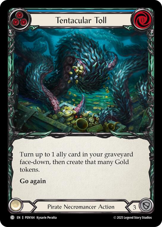 Tentacular Toll (Blue) (Rainbow Foil) [PEN164] (Compendium of Rathe)  Rainbow Foil | Shuffle n Cut Hobbies & Games