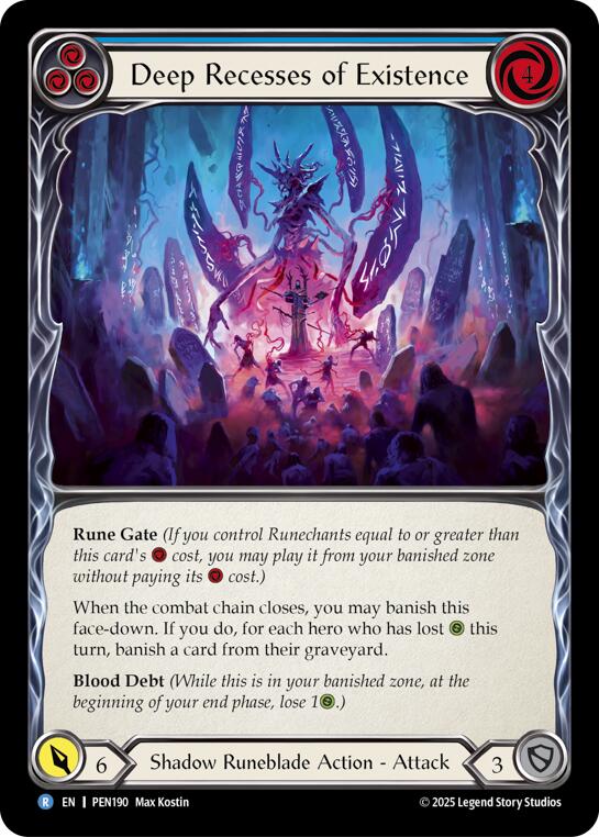 Deep Recesses Of Existence (Blue) (Rainbow Foil) [PEN190] (Compendium of Rathe)  Rainbow Foil | Shuffle n Cut Hobbies & Games