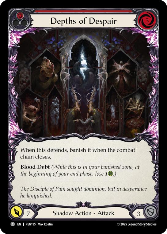 Depths Of Despair (Red) (Rainbow Foil) [PEN195] (Compendium of Rathe)  Rainbow Foil | Shuffle n Cut Hobbies & Games