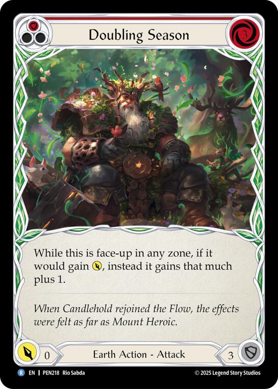 Doubling Season (Red) (Regular) [PEN218] (Compendium of Rathe) | Shuffle n Cut Hobbies & Games