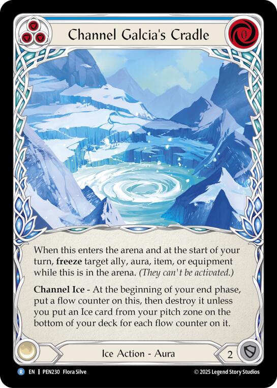 Channel Galcias Cradle (Blue) (Rainbow Foil) [PEN230] (Compendium of Rathe)  Rainbow Foil | Shuffle n Cut Hobbies & Games