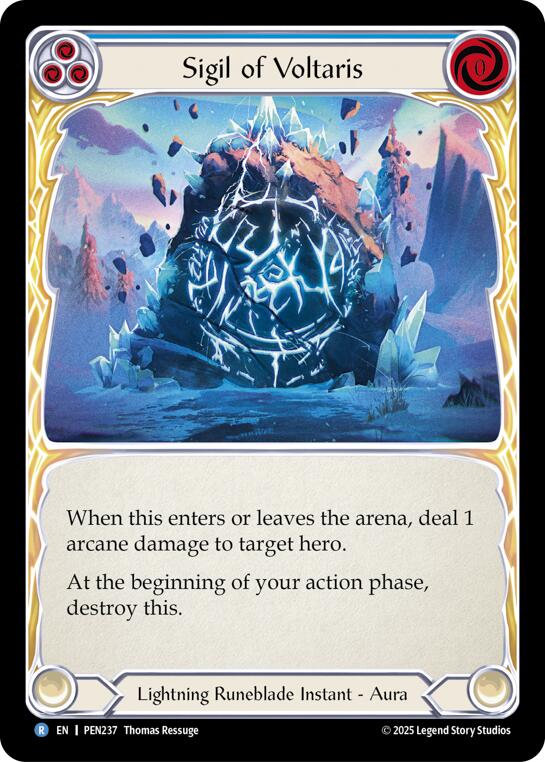 Sigil Of Voltaris (Blue) (Regular) [PEN237] (Compendium of Rathe) | Shuffle n Cut Hobbies & Games
