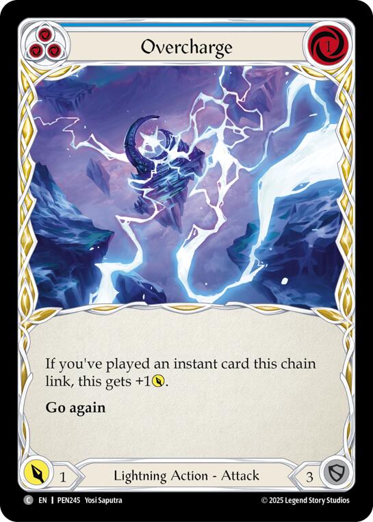 Overcharge (Blue) (Regular) [PEN245] (Compendium of Rathe) | Shuffle n Cut Hobbies & Games