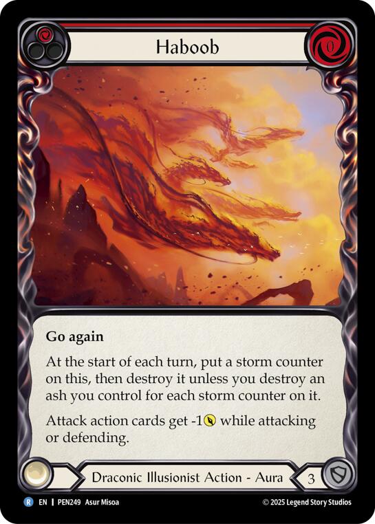 Haboob (Red) (Rainbow Foil) [PEN249] (Compendium of Rathe)  Rainbow Foil | Shuffle n Cut Hobbies & Games