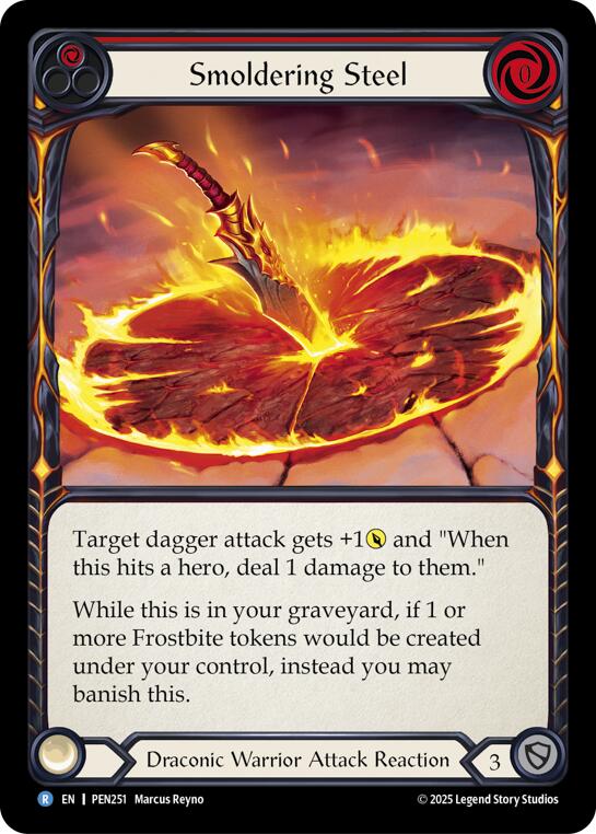Smoldering Steel (Red) (Regular) [PEN251] (Compendium of Rathe) | Shuffle n Cut Hobbies & Games