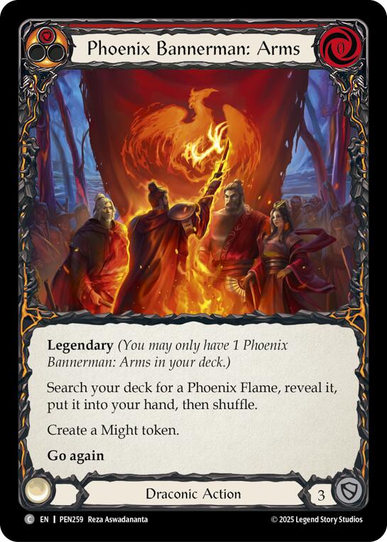 Phoenix Bannerman Arms (Red) (Regular) [PEN259] (Compendium of Rathe) | Shuffle n Cut Hobbies & Games
