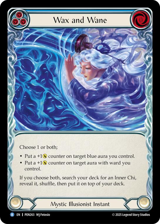 Wax And Wane (Blue) (Rainbow Foil) [PEN263] (Compendium of Rathe)  Rainbow Foil | Shuffle n Cut Hobbies & Games