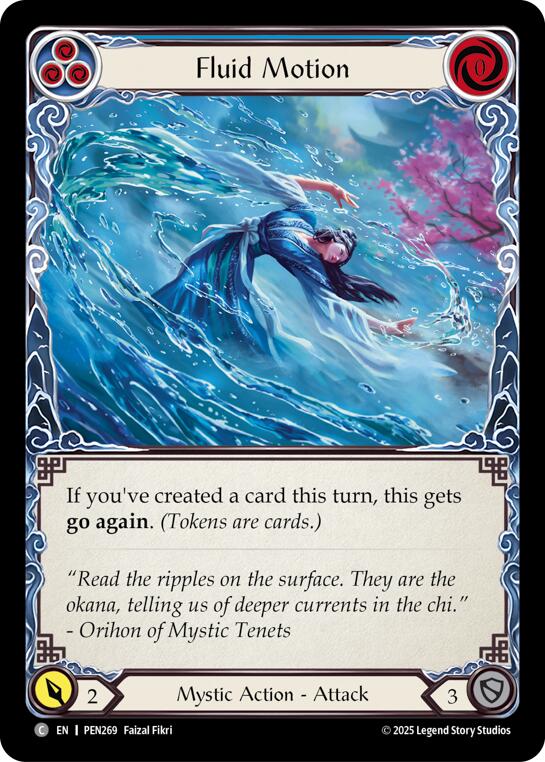 Fluid Motion (Blue) (Rainbow Foil) [PEN269] (Compendium of Rathe)  Rainbow Foil | Shuffle n Cut Hobbies & Games