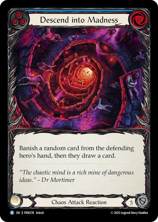 Descend Into Madness (Blue) (Rainbow Foil) [PEN278] (Compendium of Rathe)  Rainbow Foil | Shuffle n Cut Hobbies & Games