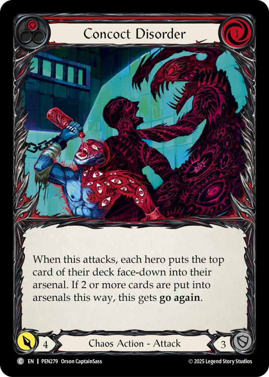 Concoct Disorder (Red) (Rainbow Foil) [PEN279] (Compendium of Rathe)  Rainbow Foil | Shuffle n Cut Hobbies & Games
