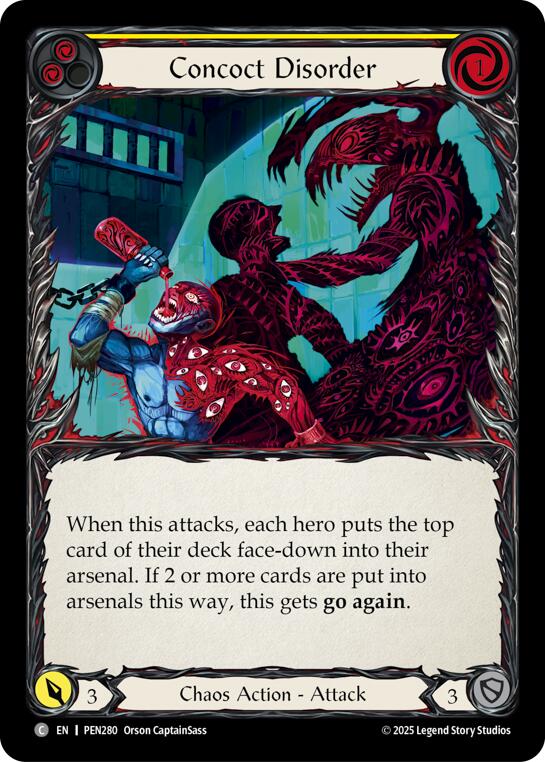 Concoct Disorder (Yellow) (Rainbow Foil) [PEN280] (Compendium of Rathe)  Rainbow Foil | Shuffle n Cut Hobbies & Games