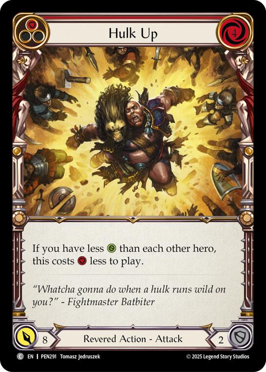 Hulk Up (Red) (Regular) [PEN291] (Compendium of Rathe) | Shuffle n Cut Hobbies & Games