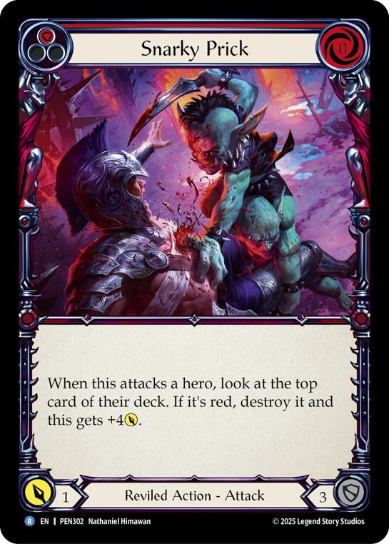 Snarky Prick (Red) (Regular) [PEN302] (Compendium of Rathe) | Shuffle n Cut Hobbies & Games