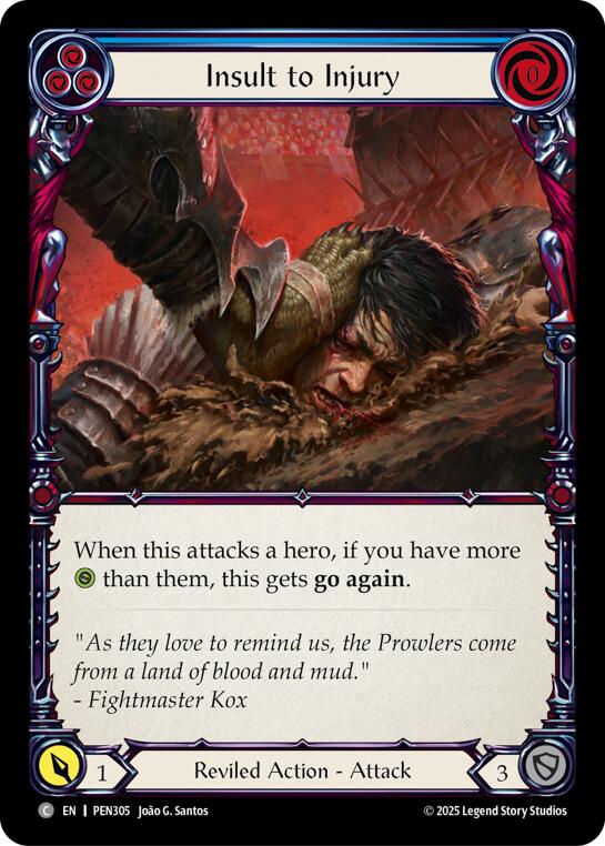 Insult To Injury (Blue) (Regular) [PEN305] (Compendium of Rathe) | Shuffle n Cut Hobbies & Games