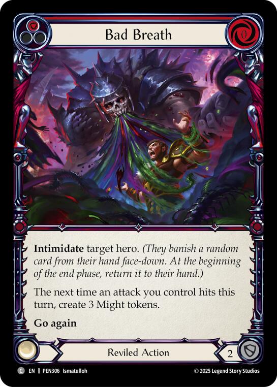 Bad Breath (Red) (Rainbow Foil) [PEN306] (Compendium of Rathe)  Rainbow Foil | Shuffle n Cut Hobbies & Games