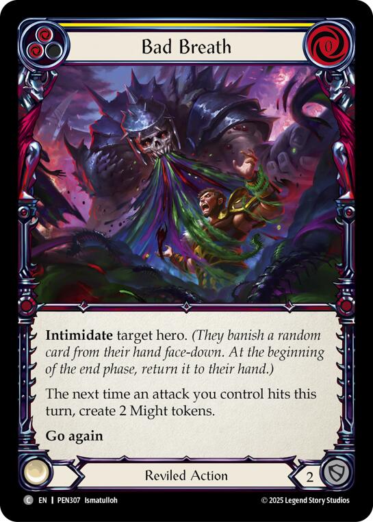 Bad Breath (Yellow) (Rainbow Foil) [PEN307] (Compendium of Rathe)  Rainbow Foil | Shuffle n Cut Hobbies & Games