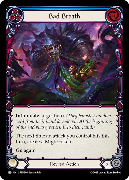 Bad Breath (Blue) (Rainbow Foil) [PEN308] (Compendium of Rathe)  Rainbow Foil | Shuffle n Cut Hobbies & Games