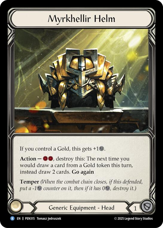 Myrkhellir Helm [PEN315] (Compendium of Rathe)  Cold Foil | Shuffle n Cut Hobbies & Games