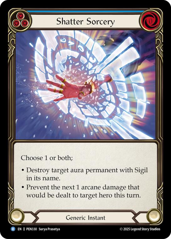 Shatter Sorcery (Blue) (Regular) [PEN330] (Compendium of Rathe) | Shuffle n Cut Hobbies & Games