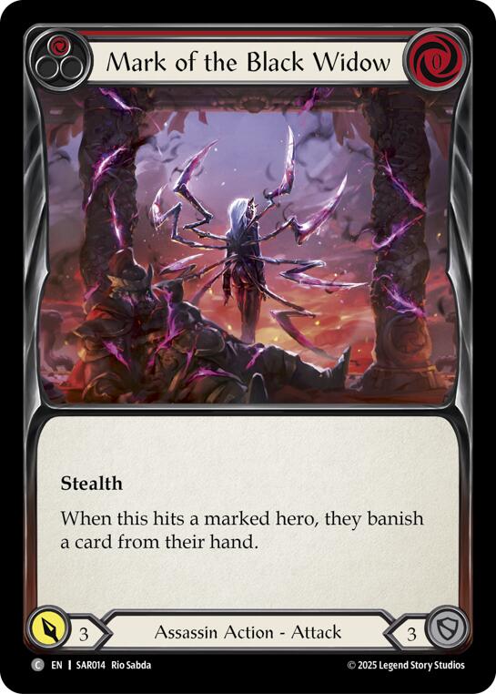 Mark of the Black Widow (Red) (Regular) [SAR014] (GEM Pack 2) | Shuffle n Cut Hobbies & Games