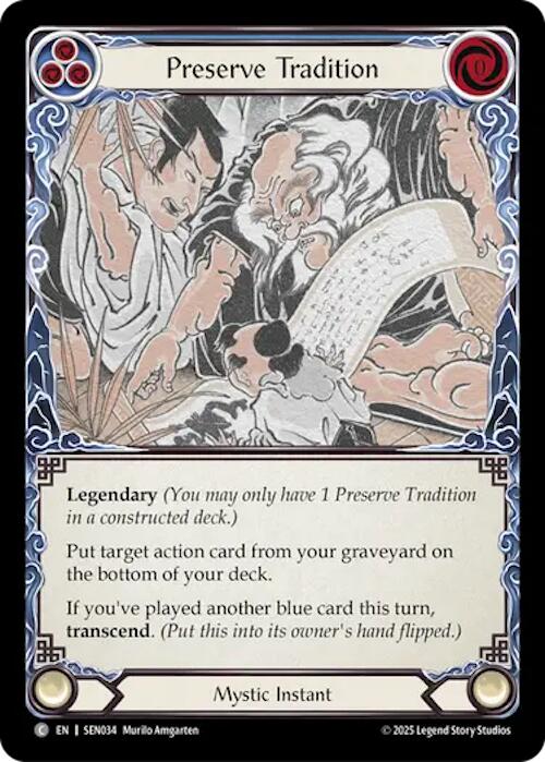 Preserve Tradition // Inner Chi [SEN034] (GEM Pack 2) | Shuffle n Cut Hobbies & Games