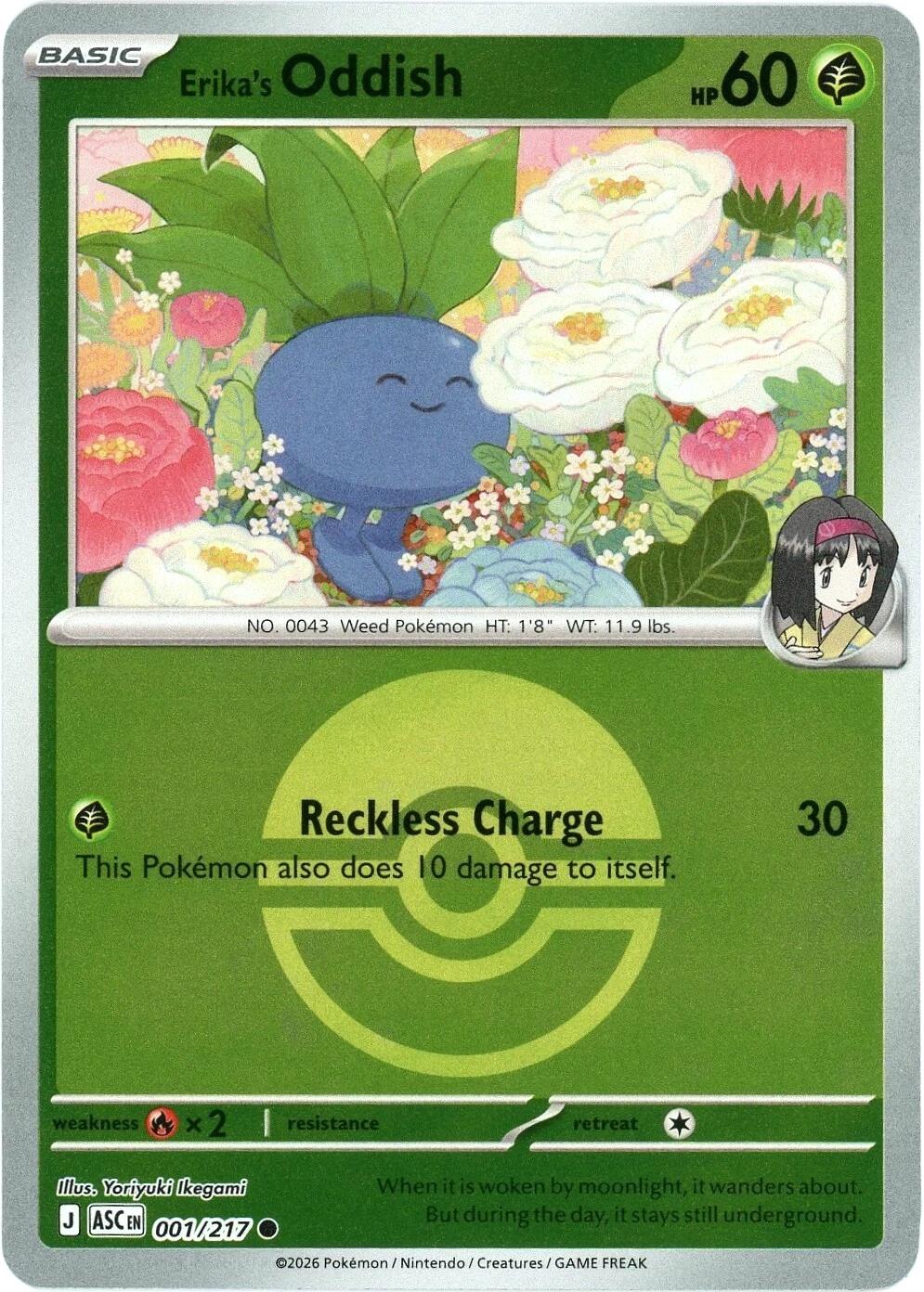 Erika's Oddish (001/217) (Poke Ball) [Mega Evolution: Ascended Heroes] | Shuffle n Cut Hobbies & Games
