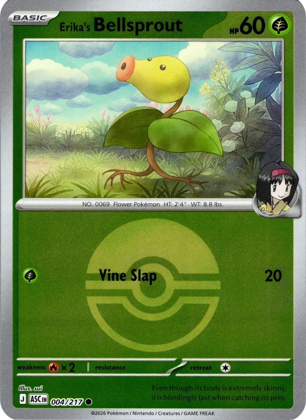 Erika's Bellsprout (004/217) (Poke Ball) [Mega Evolution: Ascended Heroes] | Shuffle n Cut Hobbies & Games