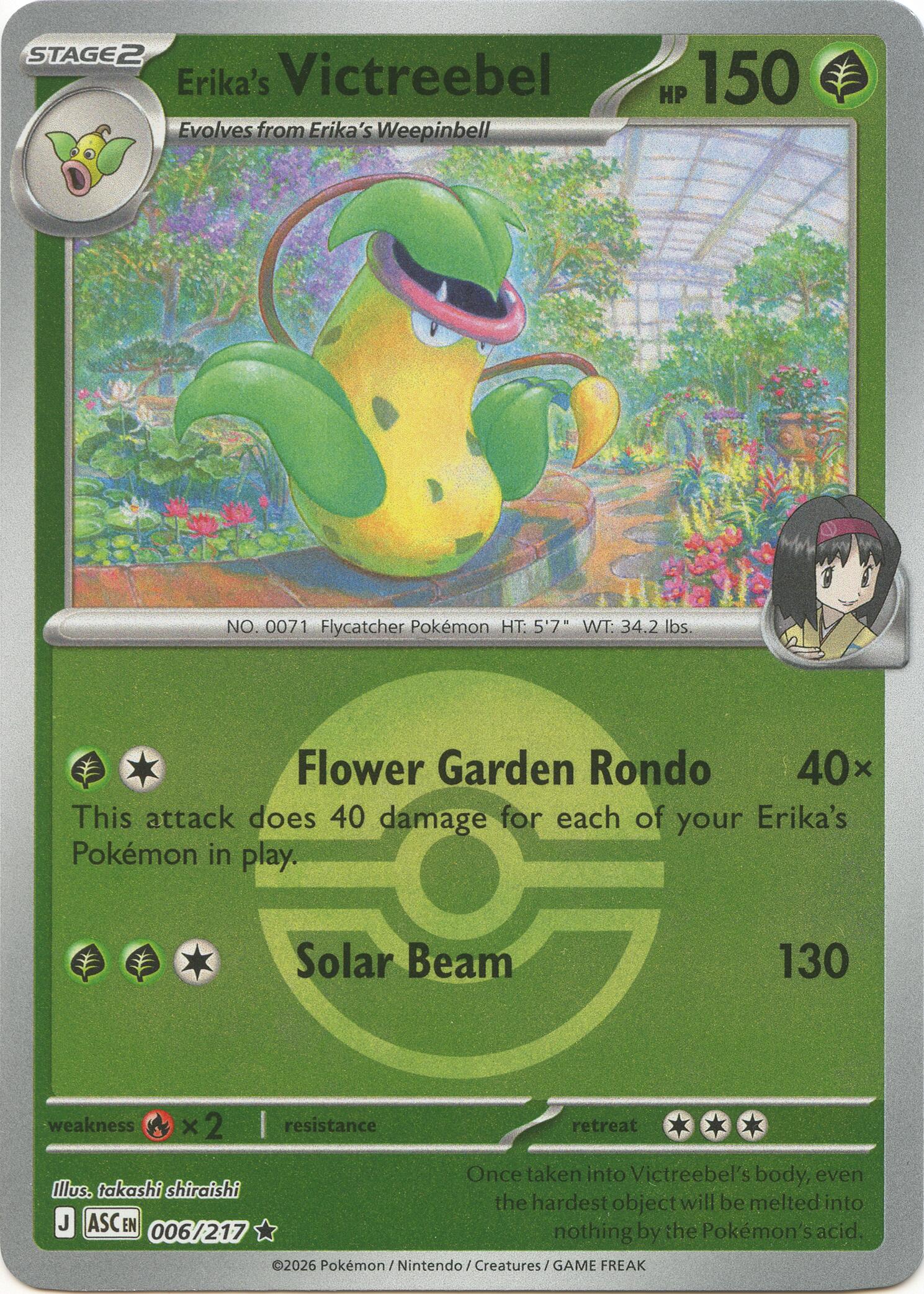 Erika's Victreebel (006/217) (Poke Ball) [Mega Evolution: Ascended Heroes] | Shuffle n Cut Hobbies & Games