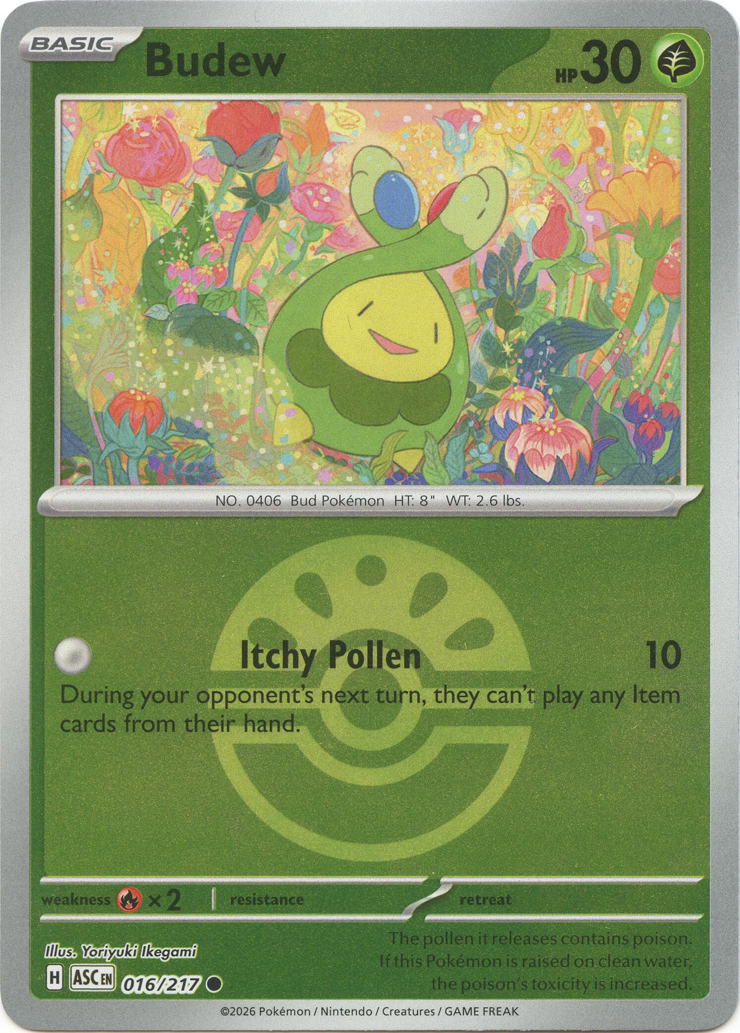Budew (016/217) (Friend Ball) [Mega Evolution: Ascended Heroes] | Shuffle n Cut Hobbies & Games