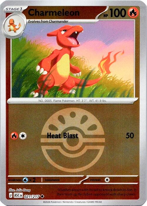 Charmeleon (021/217) (Quick Ball) [Mega Evolution: Ascended Heroes] | Shuffle n Cut Hobbies & Games