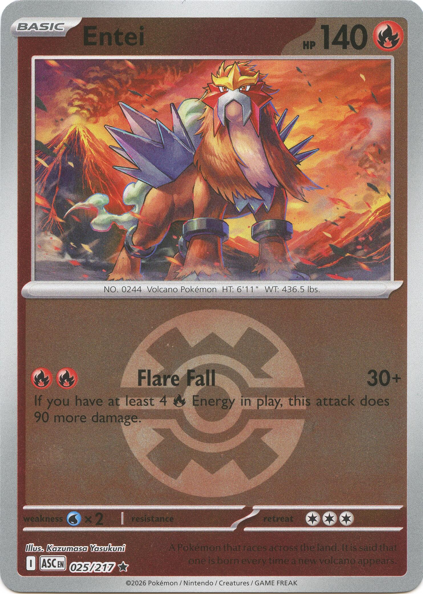Entei (025/217) (Quick Ball) [Mega Evolution: Ascended Heroes] | Shuffle n Cut Hobbies & Games